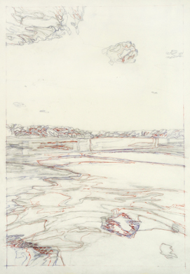 Symetria - 2005, pero na pauzku, 110x75.5cm