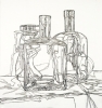  Bottles I. - 1997, pencil on cardboard, 60x55cms