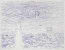 Podveern kpanie - 2009, pero, pauzk, 100x130cm
